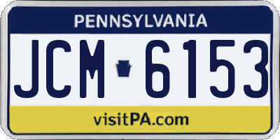 PA license plate JCM6153