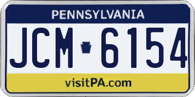 PA license plate JCM6154