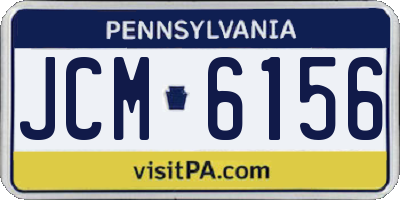 PA license plate JCM6156