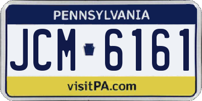 PA license plate JCM6161
