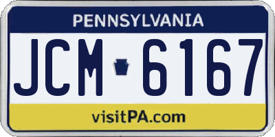 PA license plate JCM6167