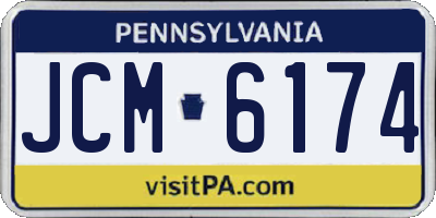PA license plate JCM6174