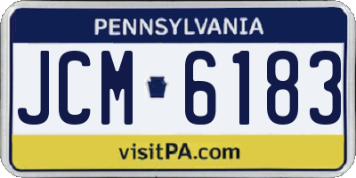PA license plate JCM6183