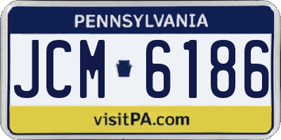 PA license plate JCM6186