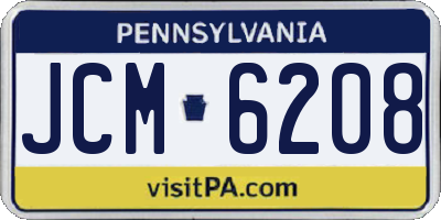 PA license plate JCM6208