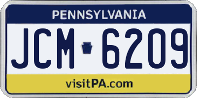 PA license plate JCM6209