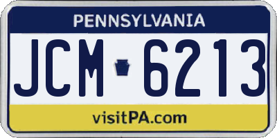 PA license plate JCM6213