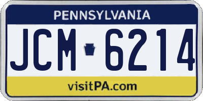 PA license plate JCM6214