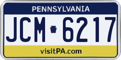 PA license plate JCM6217