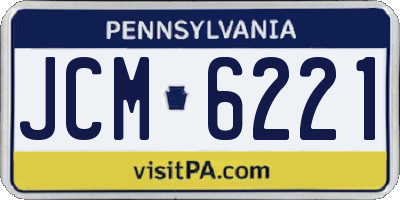 PA license plate JCM6221