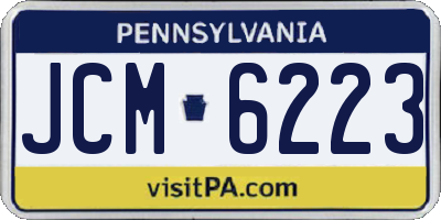 PA license plate JCM6223