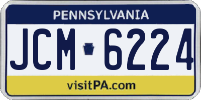 PA license plate JCM6224