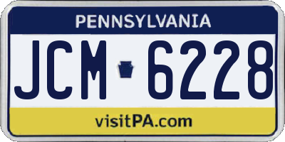 PA license plate JCM6228