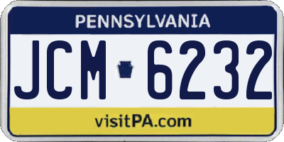PA license plate JCM6232