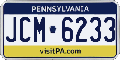 PA license plate JCM6233