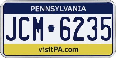 PA license plate JCM6235