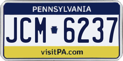 PA license plate JCM6237