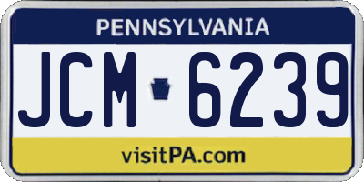 PA license plate JCM6239