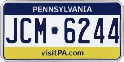 PA license plate JCM6244