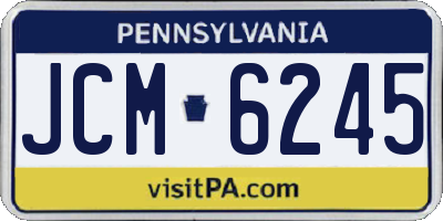 PA license plate JCM6245
