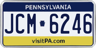 PA license plate JCM6246