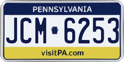 PA license plate JCM6253