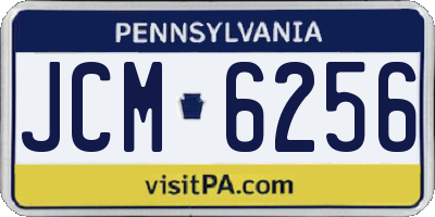 PA license plate JCM6256