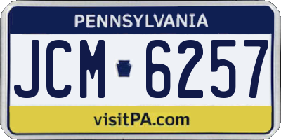 PA license plate JCM6257