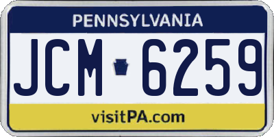 PA license plate JCM6259