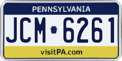 PA license plate JCM6261