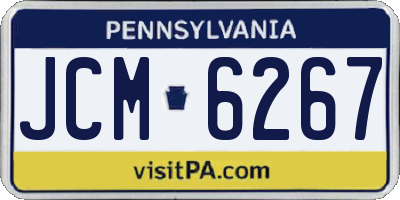 PA license plate JCM6267