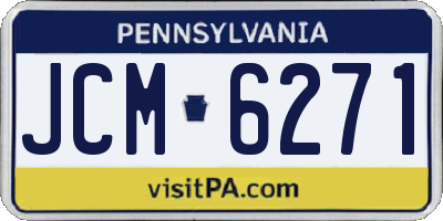 PA license plate JCM6271
