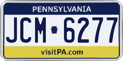 PA license plate JCM6277