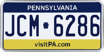 PA license plate JCM6286