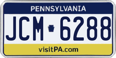 PA license plate JCM6288
