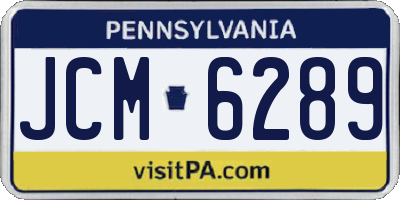 PA license plate JCM6289