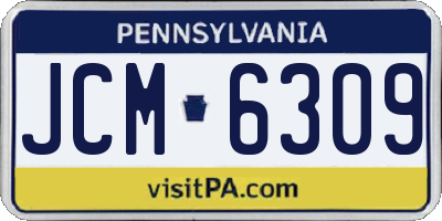PA license plate JCM6309