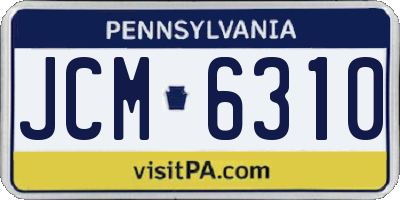PA license plate JCM6310