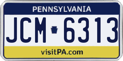 PA license plate JCM6313