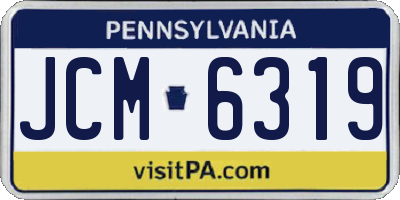 PA license plate JCM6319