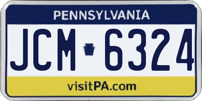 PA license plate JCM6324