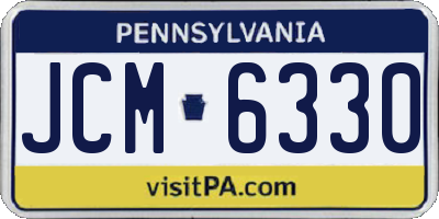 PA license plate JCM6330