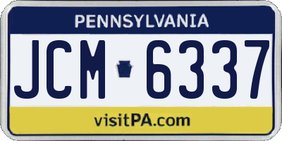 PA license plate JCM6337