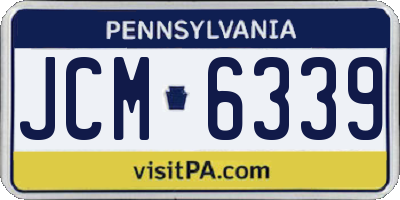 PA license plate JCM6339