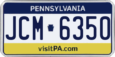 PA license plate JCM6350