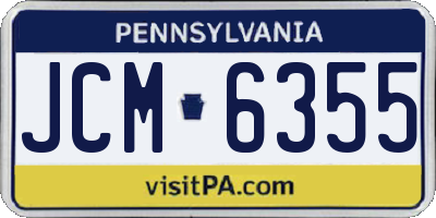 PA license plate JCM6355