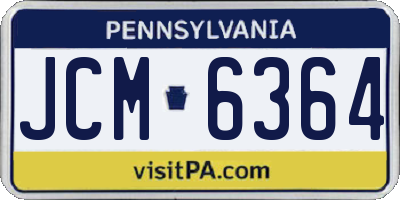 PA license plate JCM6364