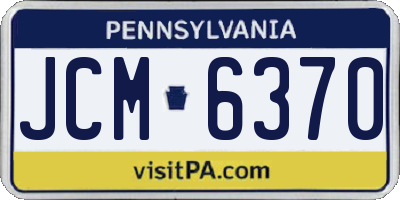 PA license plate JCM6370