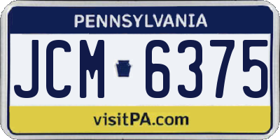 PA license plate JCM6375