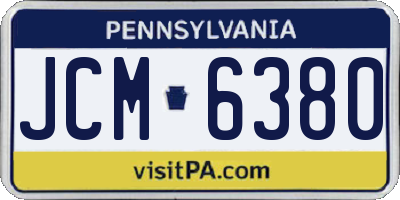 PA license plate JCM6380